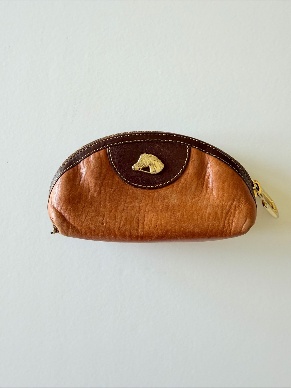 VINTAGE Two-Tone Leather Coin Purse 🐴